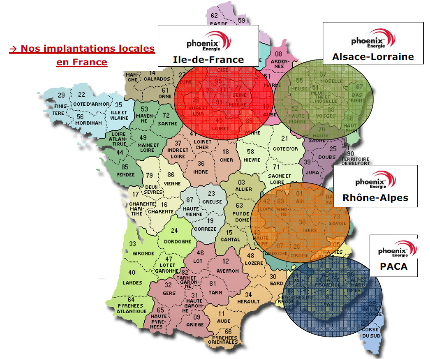 Implanatations en France